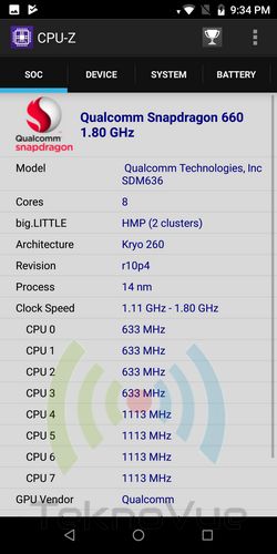 Asus Zenfone Max PRO M1 - CPUZ CPU