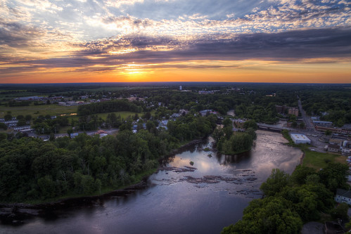 hdr landscape river stlawrence county northcountry canton newyork bridge grasse sunset aerial drone quadcopter dji phantom 3 reflection