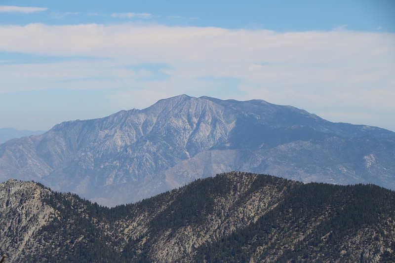 Zoomed-in view of San Jacinto Peak to the southeast from the San Bernardino Peak Trail