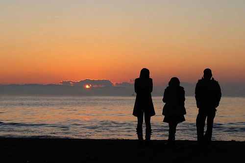 sunrise friend silhouette enoshima