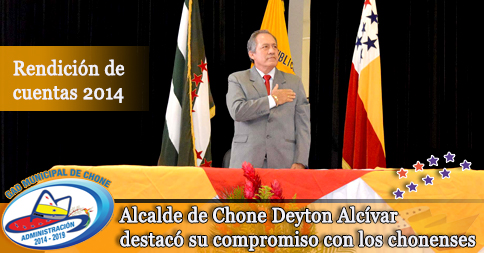 Alcalde de Chone Deyton Alcívar destacó su compromiso con los chonenses