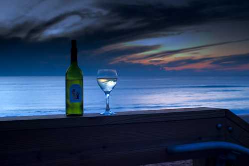 ocean sunrise wine