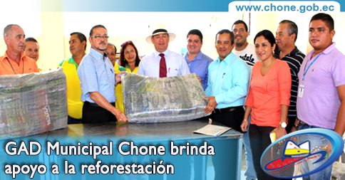 GAD Municipal Chone brinda apoyo a la reforestación
