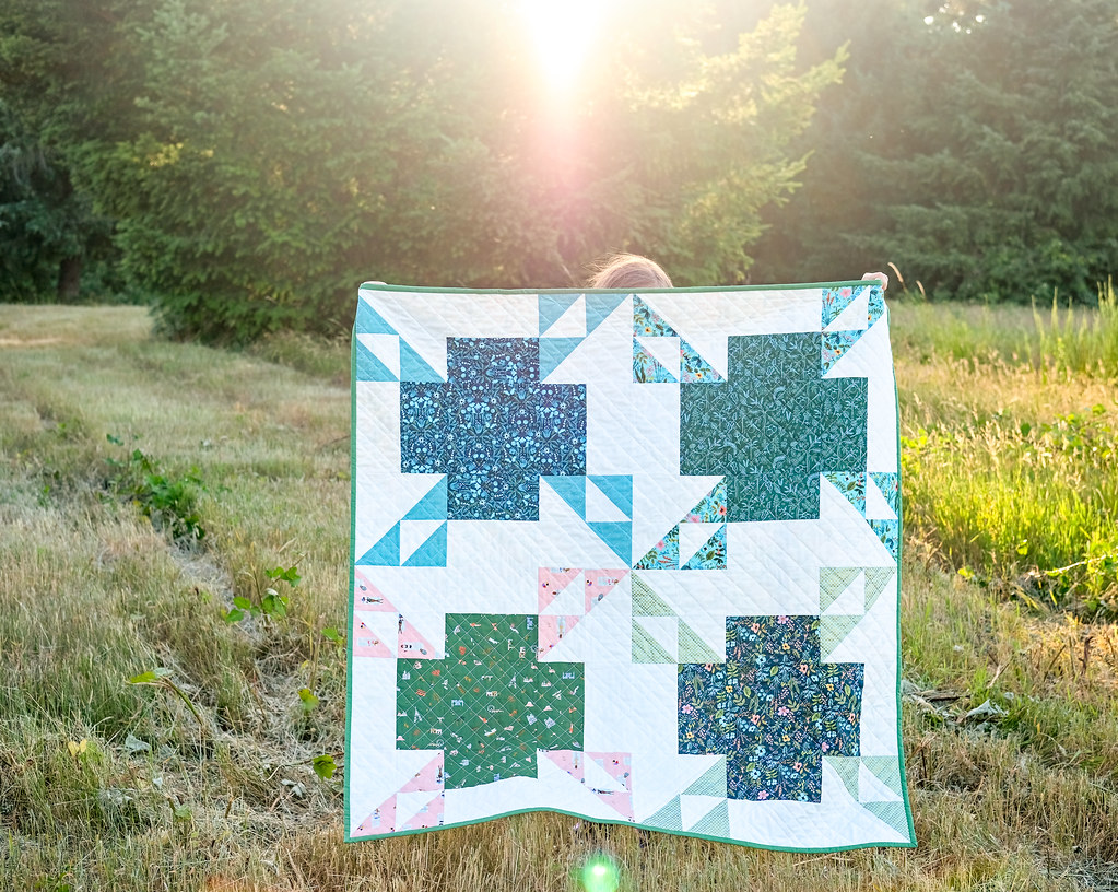 Amalfi June Giant Block Quilt - made using the June Giant Block Tutorial from Erica at Kitchen Table Quilting