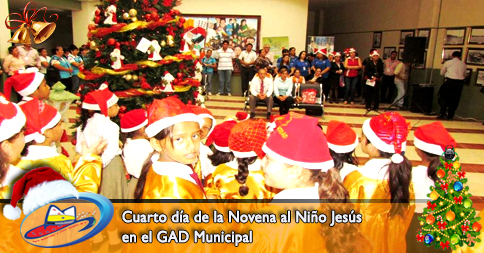 Cuarto día de la Novena al Niño Jesús en el GAD Municipal