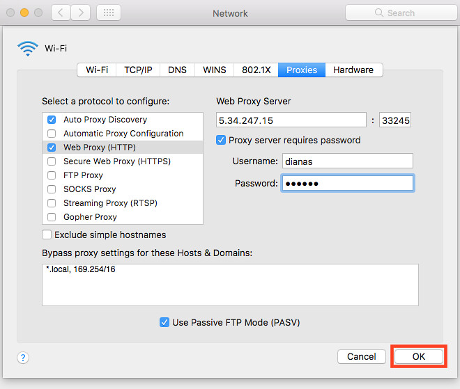 step8 how to configure safari browser for proxy servers