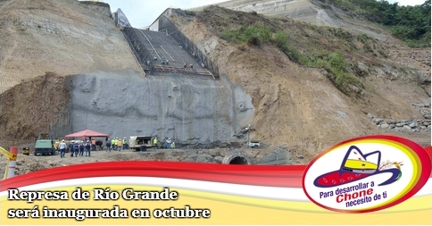 Represa de Río Grande será inaugurada en octubre