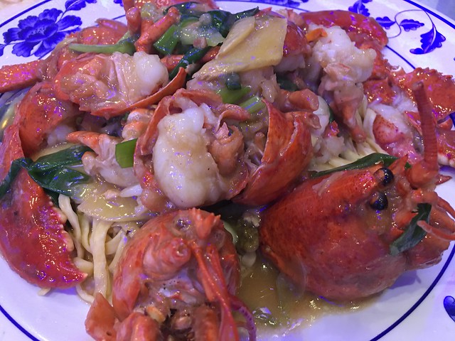 lobster with noodles
