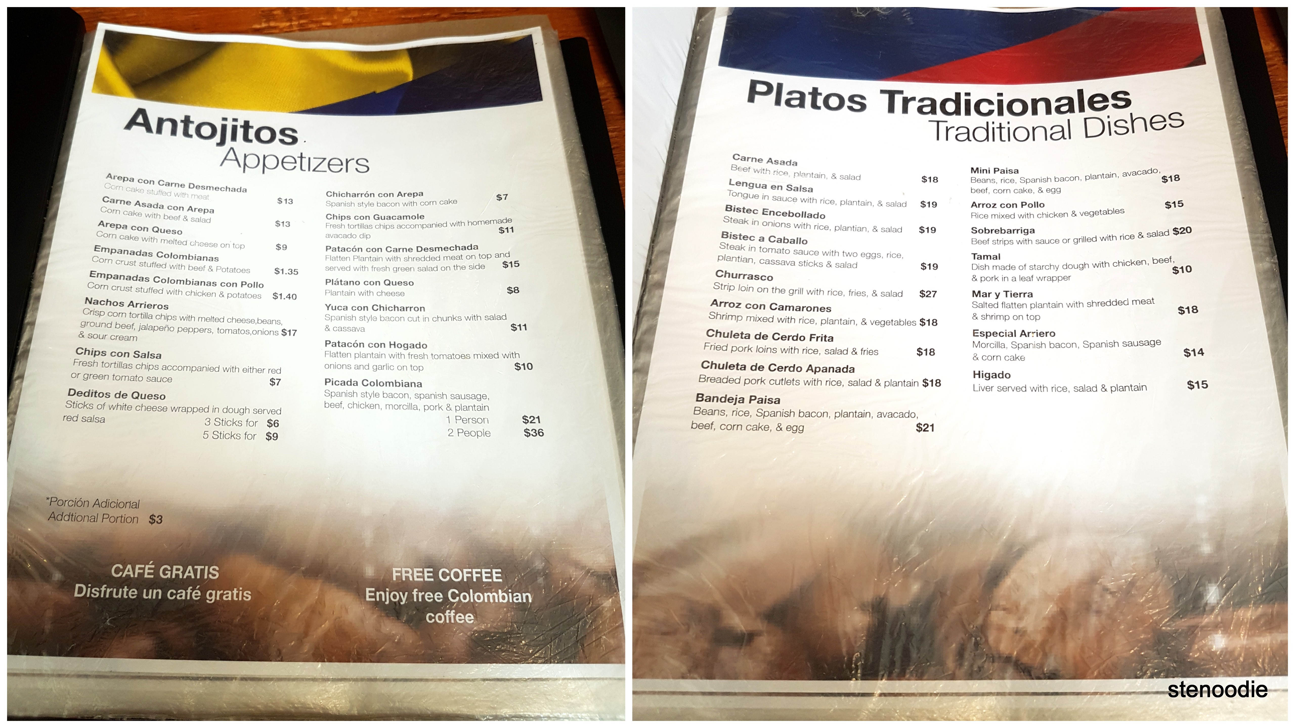 Los Arrieros Restaurante menu and prices