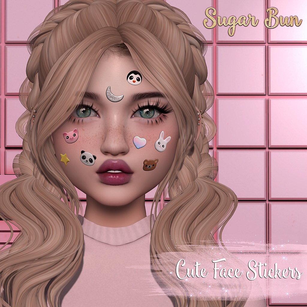 .SugarBun. Cute Face Stickers @Girl Power - TeleportHub.com Live!