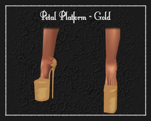 shoe - platform petal gold