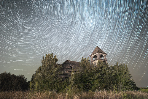sony a6000 sigma 16mm f14 long exposure illinois rural abandoned rustic nightsky night sky time stars astrophotography starry longexposure forgotten dilapidated derelict stark county elmira school house church bellhouse bell tower star trails