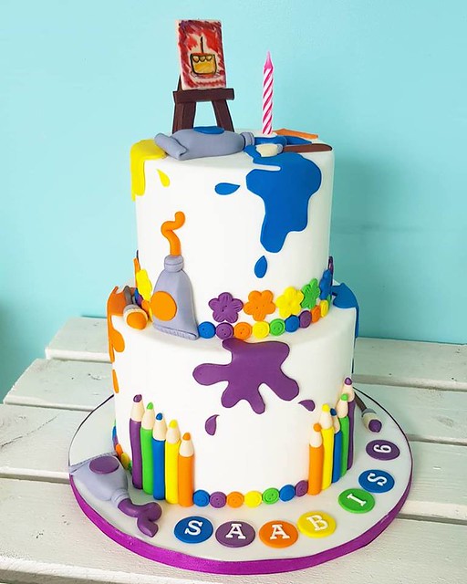 Arts and Crafts Themed Cake by Cake Tree