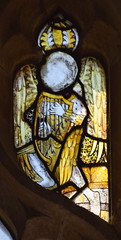 angel playing a harp (15th Century, mostly restored)