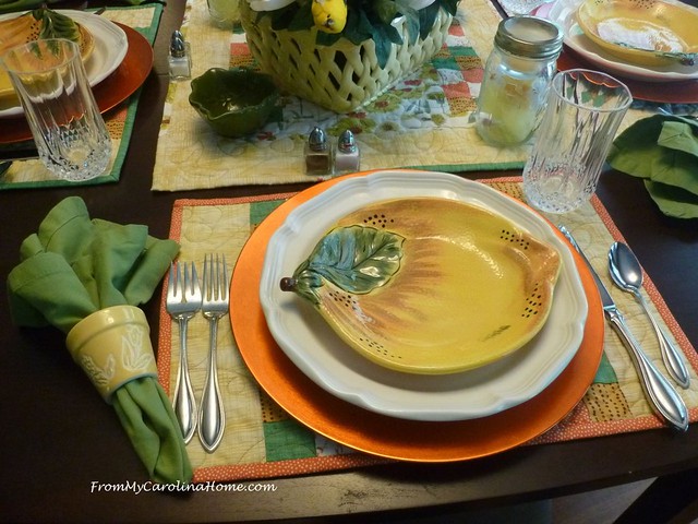 Colors of August Tablescape at From My Carolina Home
