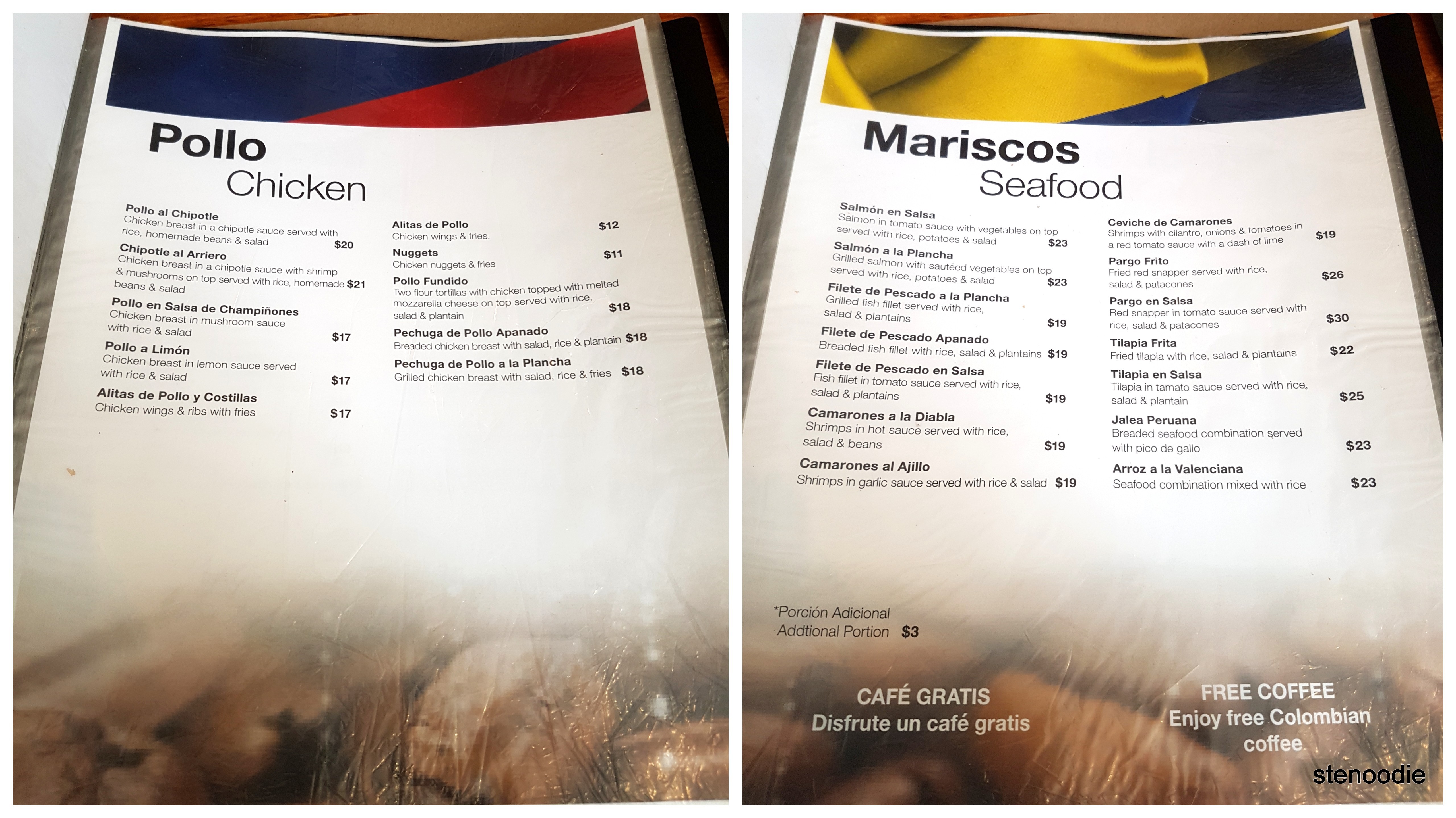 Los Arrieros Restaurante menu and prices
