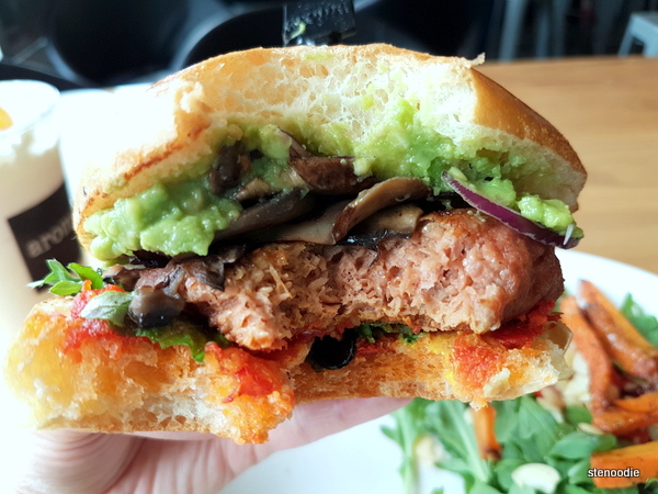 Power Burger and Beyond Meat burger patty