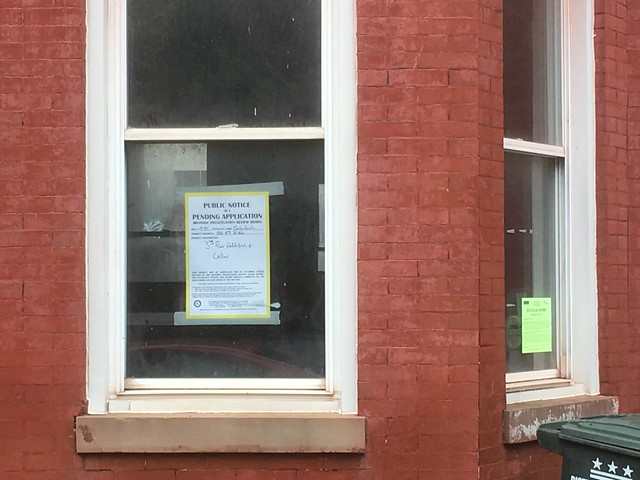 Notice in window