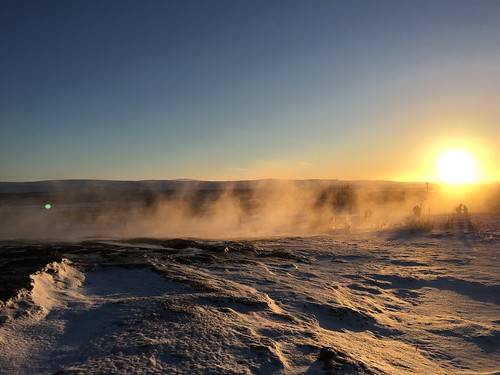 geyser strokkur landscape sunrise mist shadow wilderness barren ísland iceland elements