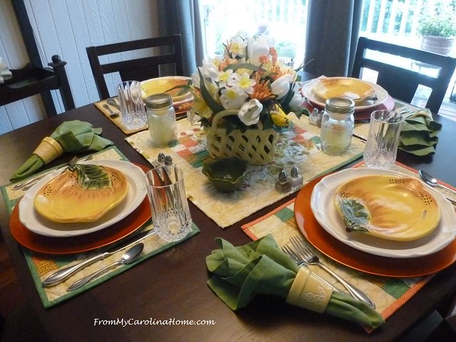 Colors of August Tablescape at From My Carolina Home