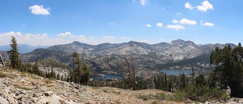 Freel Peak (far left distant), Mount Tallac, and Dicks Peak from the Tahoe-Yosemite Trail
