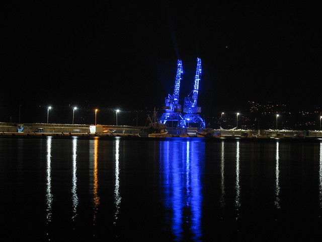 Summer night in harbour