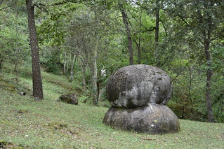 Porqueres. Can Ginebreda forest (sculpture park). “Retorn al nucli” (1972). Xicu Cabanyes, sculptor