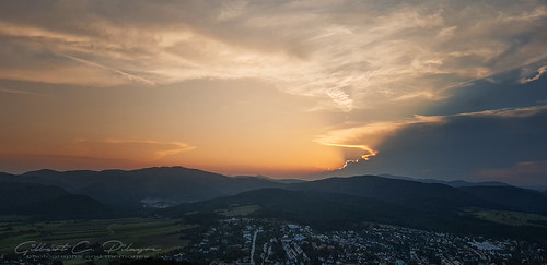 dusk berndorf guglzipf orange clouds twilight fields