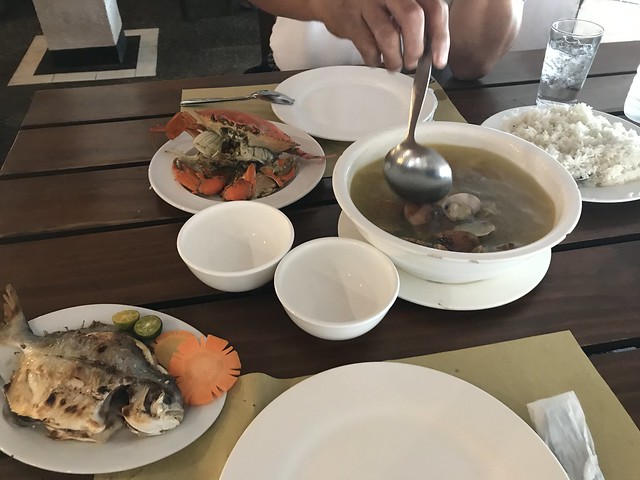 clam soup, lukewarm