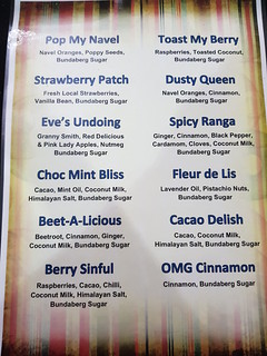 Menu from OMG Decadent Donuts at EcoFest