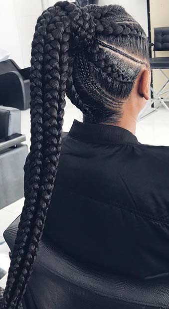 Top Braided Ponytail Hairstyles 2019 For Black Women 17