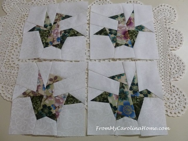 Paper Pieced Cranes Orizuru at From My Carolina Home
