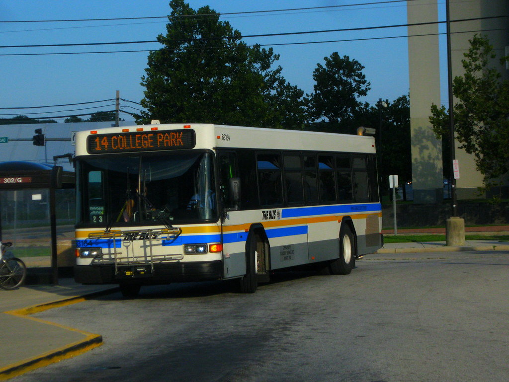 2008 Gillig Advantage 63164 on the 14 (Prince George's The Bus) at College Park-U of Md Metrorail Station