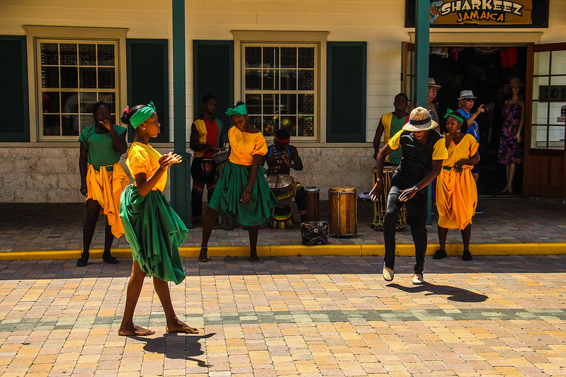 Busking, Dancers, Falmouth, Jamaica, Photo by Tuyen Chau