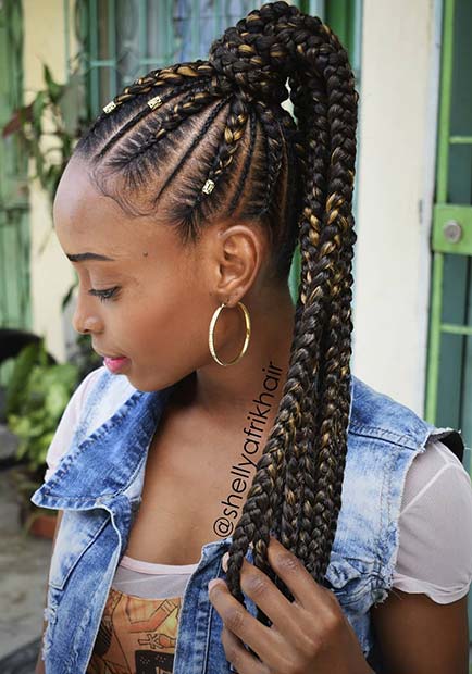 Top Braided Ponytail Hairstyles 2019 For Black Women 20