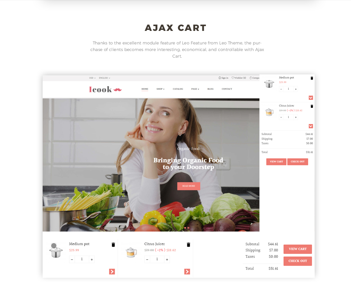 ajax add to cart - Prestashop 1.7 theme for kitchenware retail store websites