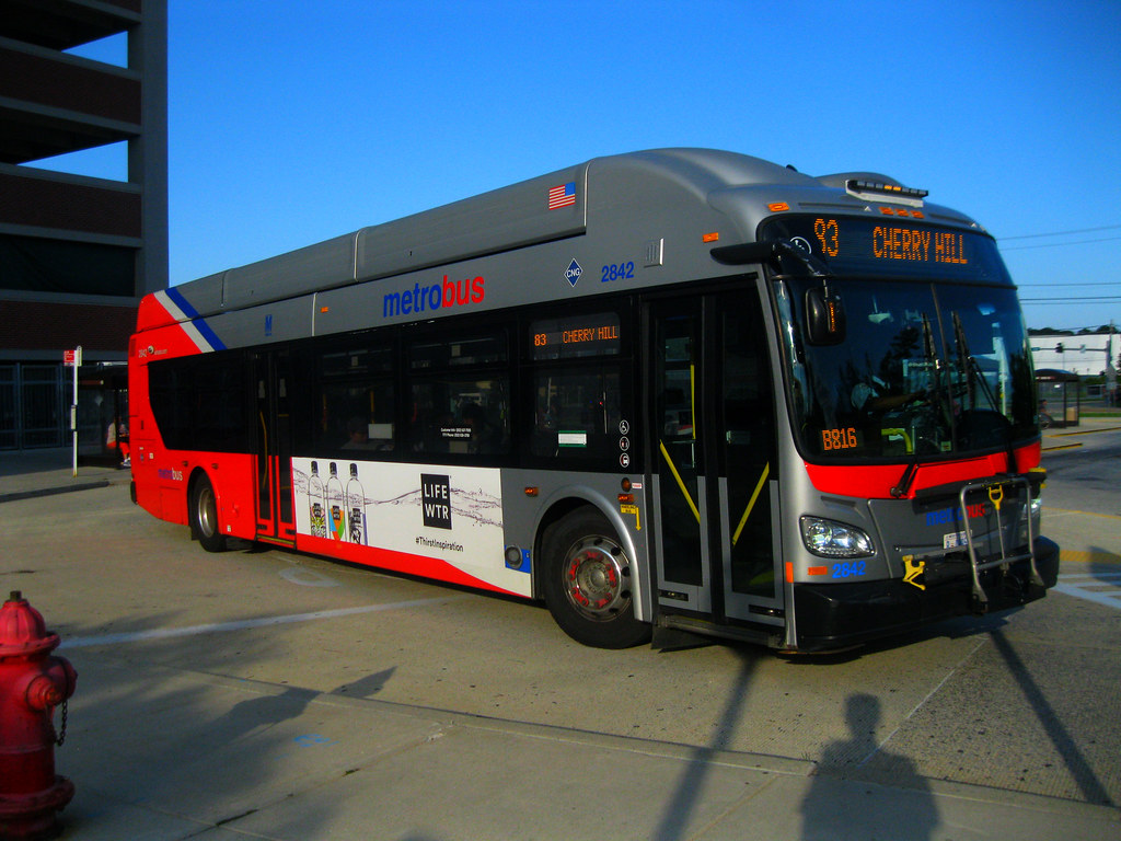 2015-2016 New Flyer "Xcelsior" XN40 2842 on the 83 (WMATA Metrobus) at the College Park-U of MD Metrorail Station