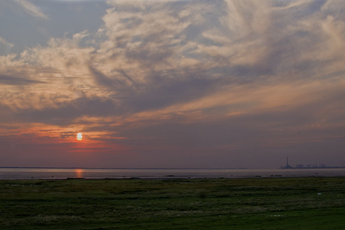 vadehavet waddensea unesco sea hav sky clouds himmel skyer sunset solnedgang jutland jylland denmark danmark