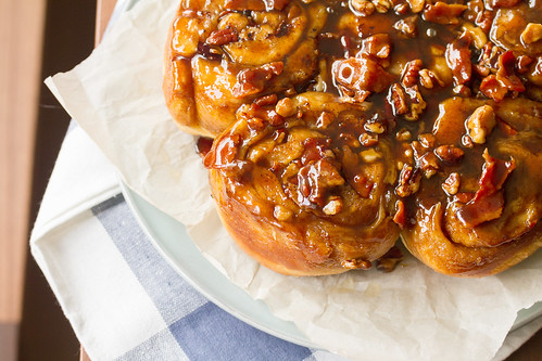 Maple-Bourbon Sticky Buns with Bacon