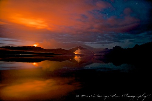 anthonymaw fire forest lake nationalpark reflection