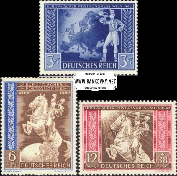 Známky Nemecká ríša 1942 Poštový kongres, neraz. séria MNH