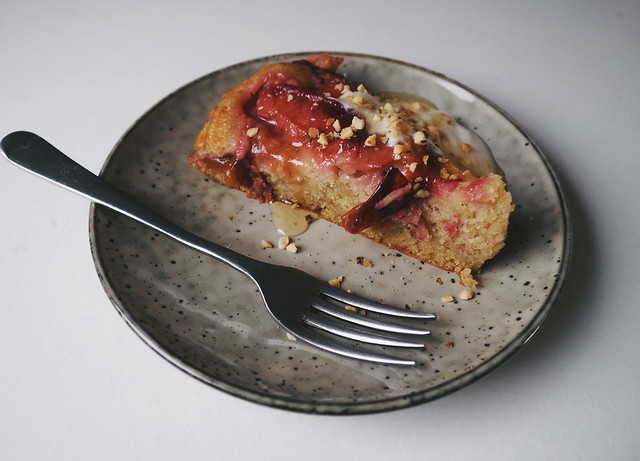 Upside Down Plum & Olive Oil Cake - Being Little recipe baking fruit bakes cakes 