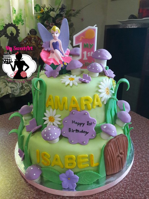 Tinkerbell Themed Cake from Jama Rañeses of My SweetArt Cakes & Candy Deco