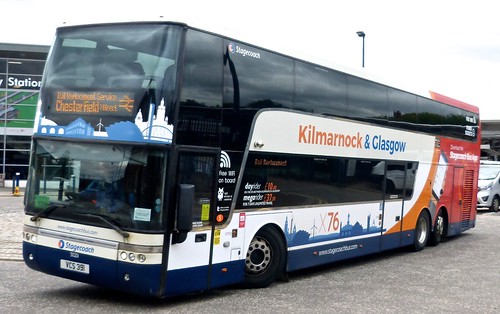 VCS 391 ‘Stagecoach West Scotland’ No. 50201. ‘Kilmarnock & Glasgow X76’.  Van Hool TD 927 Astromega /1 on Dennis Basford’s railsroadsrunways.blogspot.co.uk’