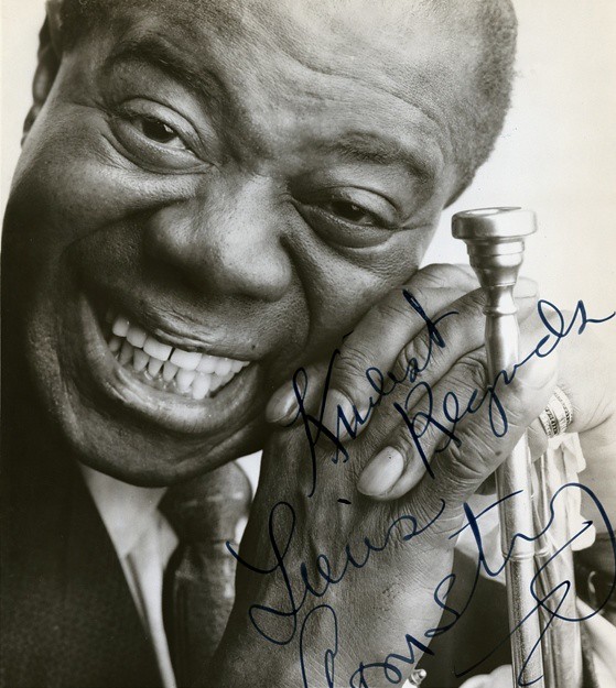 Louis Armstrong smiling