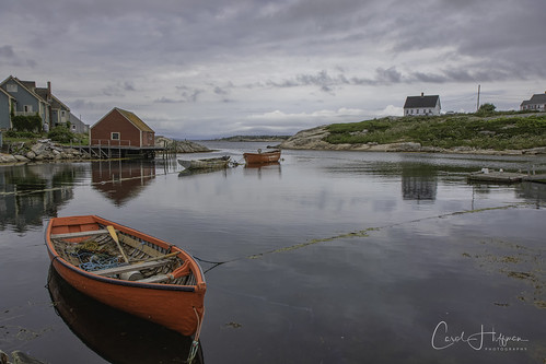 ns novascotia peggyscove water boats harbor landscape waterscape reflections outdoors canada
