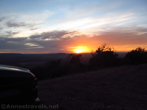 Sunset in the Arizona Desert, not far from the Whitmore Trail in Grand Canyon-Parashant National Forest