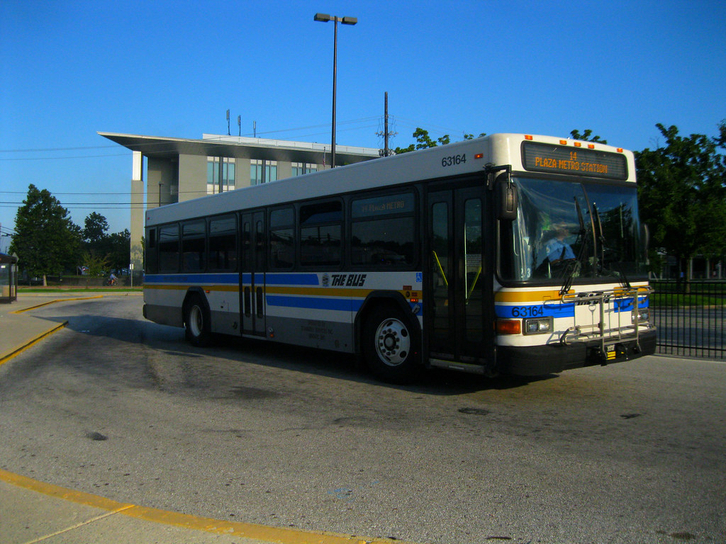 2008 Gillig Advantage 63164 on the 14 (Prince George's The Bus) at College Park-U of Md Metrorail Station