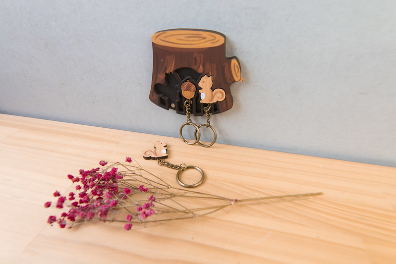 鑰匙圈 客製化 禮物 特色產品 居家 台灣設計 松鼠 松果 栗子 家庭 生日 情人節 動物 療癒 聖誕節 收納