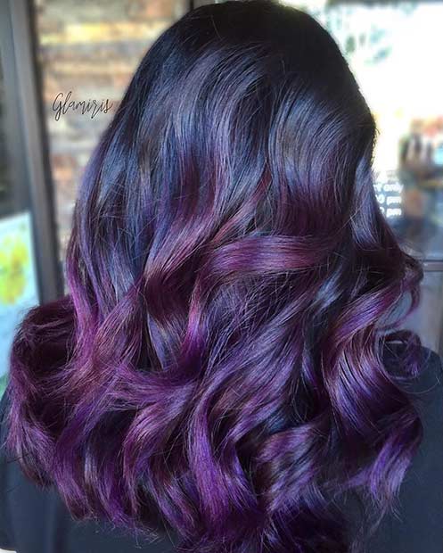 Bold Dark Purple Hair Color -Incredible Hair Color Ideas Trending 16